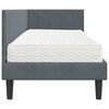 vidaXL Struttura Letto Angolare con Materasso 2 pcs Grigio Velluto