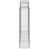 vidaXL Cesti Gabbioni ad Arco 3 pz 200x50x160/180 cm Ferro Zincato