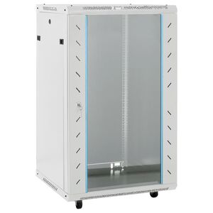 vidaXL Armadietto di Rete 18U 19" IP20 Grigio 60x60x100 cm
