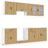vidaXL Set Mobili da Cucina 8 pz Kalmar Rovere Artigianale Truciolato