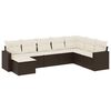 vidaXL Set Divani da Giardino 8 pz con Cuscini Marrone in Polyrattan