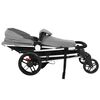 vidaXL Passeggino/Carrozzina 2-in-1 in Alluminio Grigio e Nero