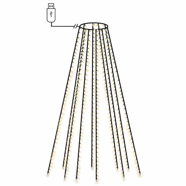 vidaXL Luci per Albero 500 LED Bianco Freddo 500 cm Interno Esterno