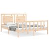vidaXL Giroletto con Testiera King Size in Legno Massello