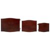 vidaXL Tavolini Nesting 3 pcs Marrone Legno di Mogano Massello