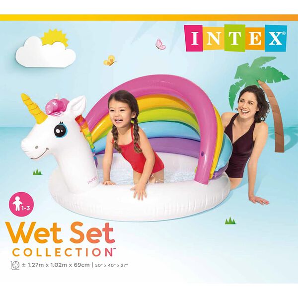 Intex Piscina per Bambini Unicorno 127x102x69 cm