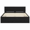 vidaXL Struttura del letto Rovere Nero 120 x 190 cm Legno multistrato