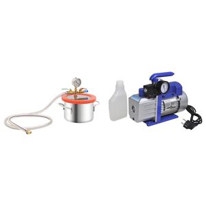 vidaXL Camera a Vuoto con Pompa a Stadio Singolo 3,7L