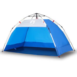 vidaXL Tenda da Spiaggia 2Persone Azzurro Rilascio Rapido Impermeabile