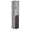 vidaXL Credenza Grigio Sonoma 34,5x34x180 cm in Legno Multistrato