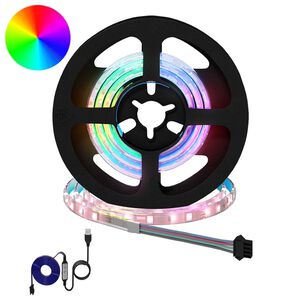 vidaXL Striscia LED 2 pz Nero e trasparente Rame e plastica