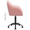 vidaXL Sedie da Pranzo Girevoli 4 pz Rosa in Velluto