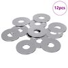 vidaXL Rondelle 12 pz Argento 18 x 18 x 1,2 mm Ferro