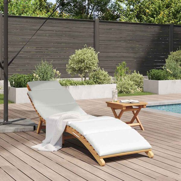 vidaXL Lettino da Giardino con cuscino Marrone 198 x 55 x 58,5 cm