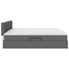 vidaXL Letto con contenitore e materasso Grigio scuro 200 x 200 cm