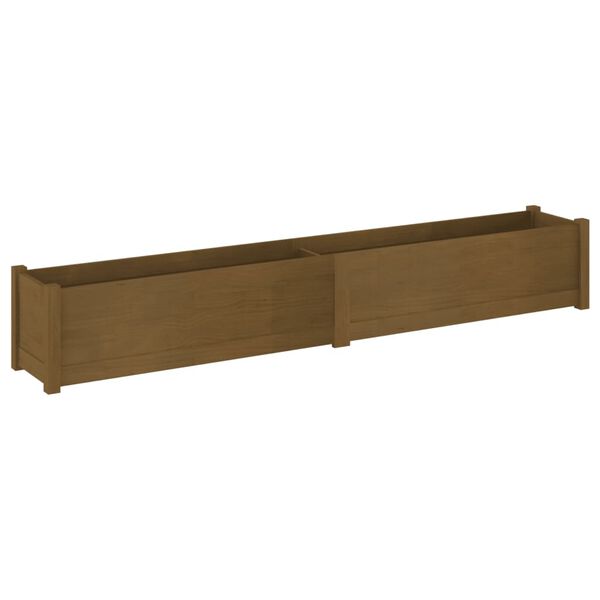 vidaXL Fioriere da Giardino 2 pz ambra 200x31x31 cm in Legno di Pino