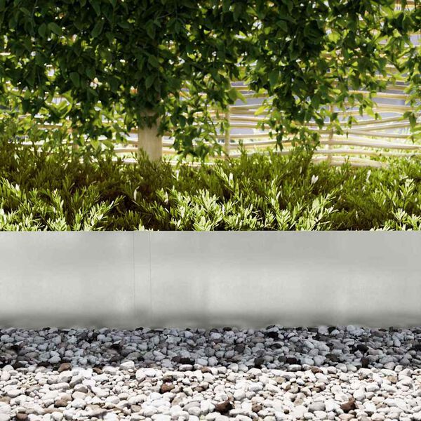 vidaXL Bordura per Prato 20 pcs Argento 100 x 0.05 x 20 cm