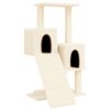 vidaXL Albero per Gatti con Tiragraffi in Sisal Crema 82 cm