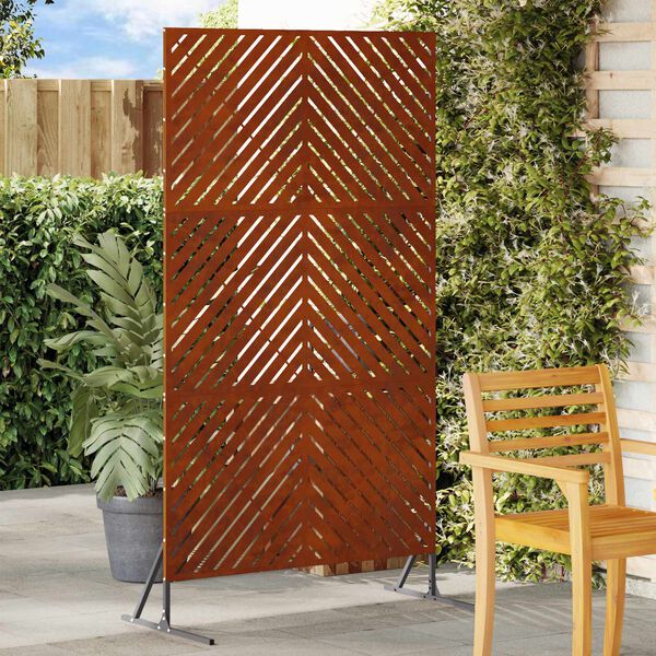 vidaXL Schermo per Privacy Grigio 100 x 50 x 180 cm Acciaio