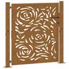vidaXL Cancello da giardino 100x100 cm in acciaio corten con design a fiamma
