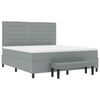 vidaXL Letto a molle con materasso Grigio chiaro 180 x 200 cm Tessuto