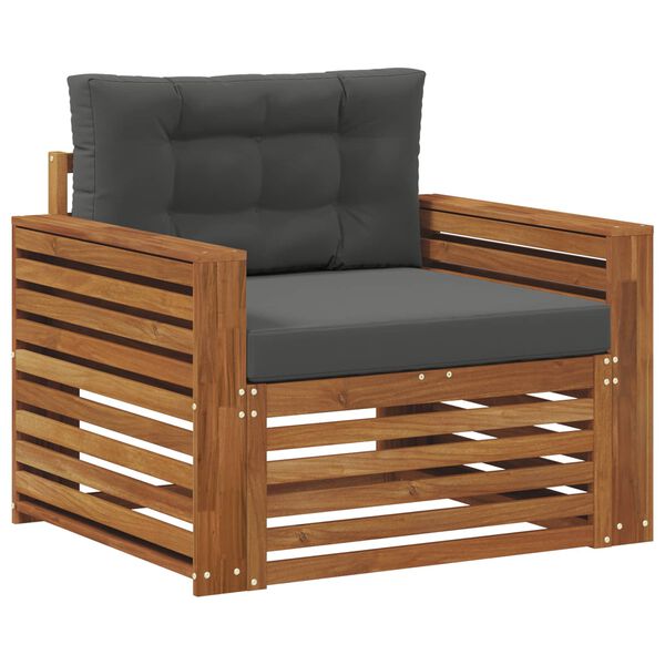 vidaXL Set di divani da esterno Legno di Acacia Massello e Poliestere