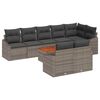 vidaXL Set Divano da Giardino con cuscino 9 pcs Grigio polyrattan