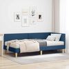 vidaXL Struttura Letto Angolare con Materasso Altro 2 pcs Blu Tessuto