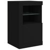 vidaXL Credenza con Luci LED Nera 142,5x37x67 cm