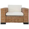 vidaXL Set Divani 2 pz con Cuscini in Rattan Naturale