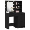 vidaXL Tavolo da Trucco 2 pcs Nero 50 x 41 x 135 cm Legno multistrato