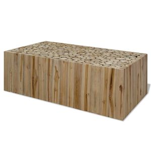 vidaXL Tavolino da Salotto in Legno di Teak Autentico 90x50x30 cm
