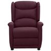 vidaXL Poltrona Massaggiante Elettrica Viola in Tessuto