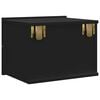 vidaXL Comodino Nero 40x30x30 cm in Legno Multistrato