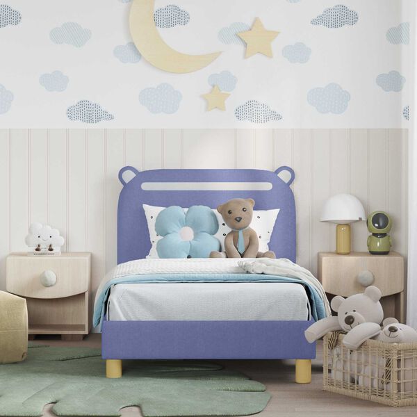 vidaXL Struttura letto bambini con testata Blu jeans 80 x 160 cm