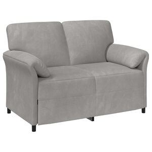 vidaXL Divano a 2 Posti Grigio Chiaro 138 x 83 x 95 cm Velluto