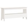 vidaXL Panca da ingresso bianca 100x28x45 cm in legno massello di pino