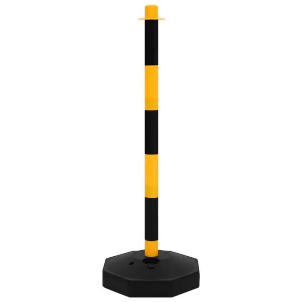 vidaXL Set di Pali Stradali con Catena in Plastica di 10 m