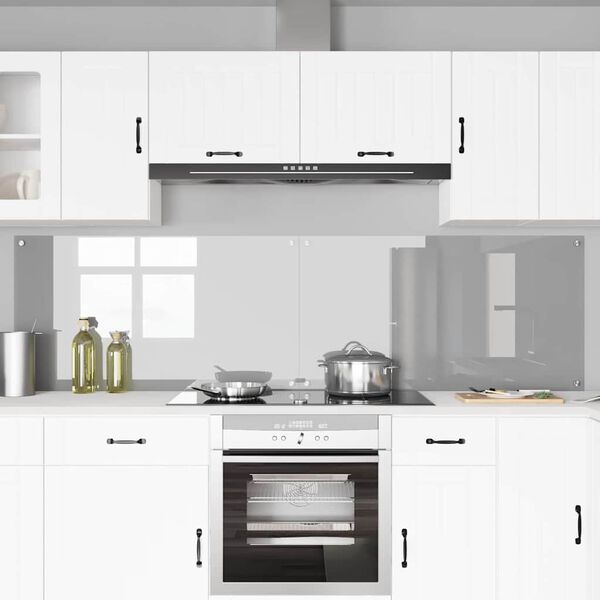 vidaXL Rivestimento da Cucina 2 pcs Grigio chiaro 110 x 60 cm