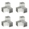 vidaXL Connettori Pali a Forma di Y 4 pz in Metallo Zincato 101x101 mm