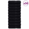 vidaXL Asciugamano per Ospiti SOLUND 50 pz Nero 50 x 100 cm 550 gsm