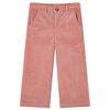 vidaXL Pantaloni per Bambini in Velluto a Coste Rosa Antico 104