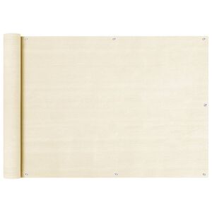 vidaXL Schermo Frangivista per Balconi Crema 75x300 cm in HDPE