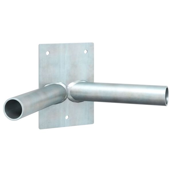 vidaXL Supporto per palo della bandiera Argento 11.5 x 7.5 cm Acciaio