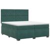 vidaXL Letto box spring con materasso Verde Scuro 200 x 200 cm Velluto