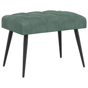 vidaXL Panchina con bottoni imbottiti Verde Mare 60 x 40 x 45 cm