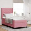 vidaXL Letto a molle con materasso Rosa 90 x 200 cm Velluto