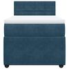 vidaXL Giroletto a Molle con Materasso Blu 80x200 cm in Velluto