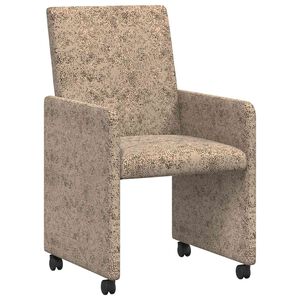 vidaXL Sedie da Pranzo con Ruote 2 pcs Grigio chiaro 57 x 66 x 94 cm