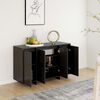 vidaXL Credenza Nera 120x41x75 cm in Truciolato